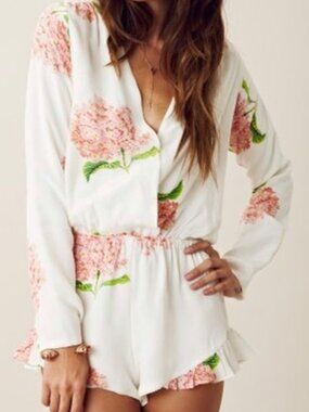 Stone Cold Fox Love Jumper Bloom Print Hydrangea Pink Green Size 1